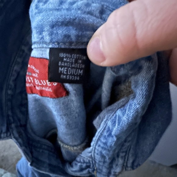 Vintage At Last Blues Blue Denim Button-Up Shirt - Picture 8 of 8